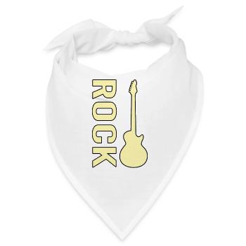 E Gitarre Rock - Bandana - Weiß - Vorne