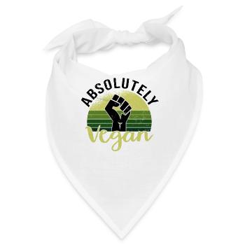 Veganer Veganismus Fleischlos Veganes Leben - Bandana - Weiß - Vorne