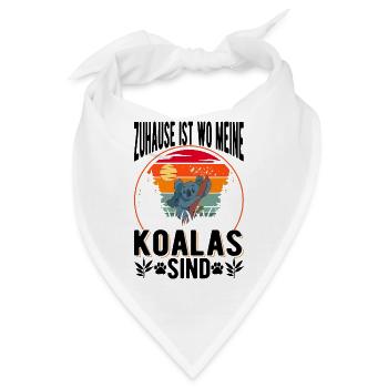 Zuhause ist wo meine Koalas sind - Bandana - Weiß - Vorne