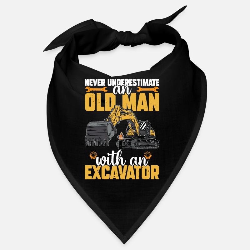 Never underestimate an old man with an excavator Bandana