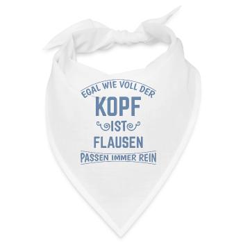 Lustige Sprüche Shirt für Kinder Funshirt FLAUSEN - Bandana - Weiß - Vorne