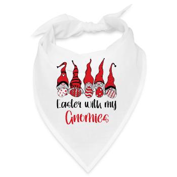 Ostern mit meinen Gnomies - Bandana - Weiß - Vorne