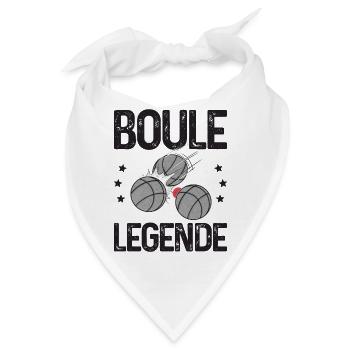 Boule Legende Outfit für Bouler zum boulen Boule - Bandana - Weiß - Vorne