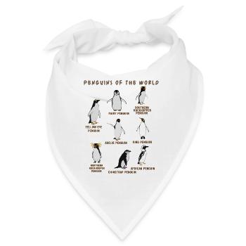 Rare Kawaii Cute Penguins Of World Penguin - Bandana - Weiß - Vorne
