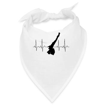 Gardasee Heartbeat Lago Di Garda Urlaub Geschenk - Bandana - Weiß - Vorne