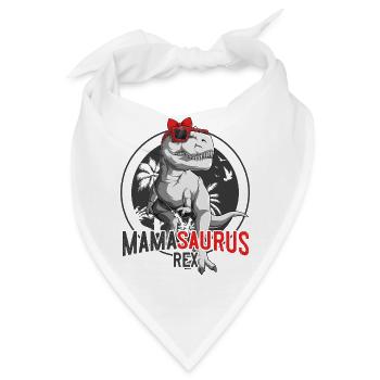 Mamasaurus Mama Dinosaurier Muttertag Geschenk - Bandana - Weiß - Vorne