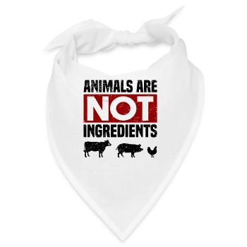 Veganer Veganismus Fleischlos Veganes Leben - Bandana - Weiß - Vorne