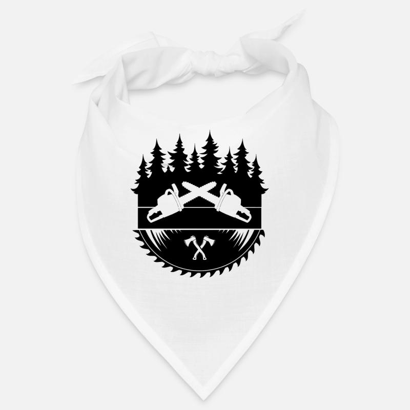Lumberjack Chainsaw Axe Logo Bandana