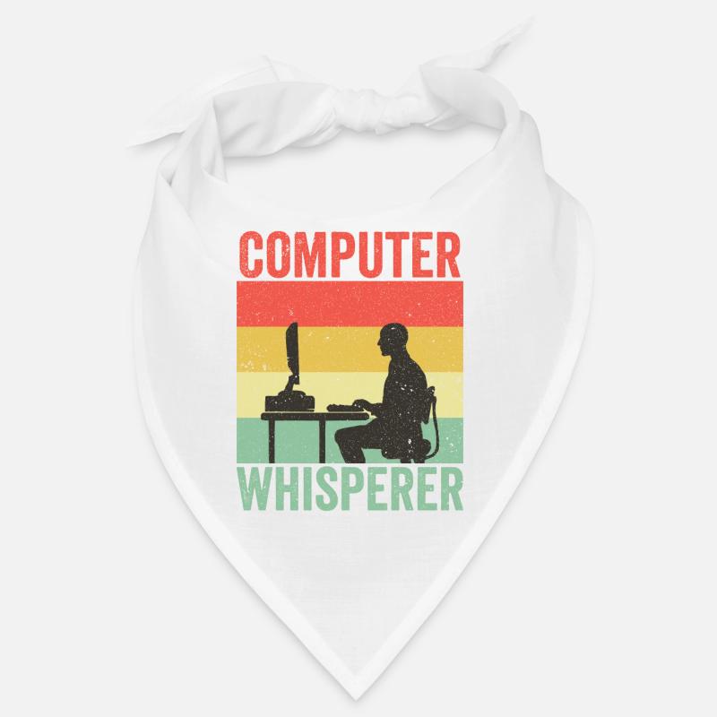 Computer Whisperer IT Support Programmierer - Bandana - Weiß