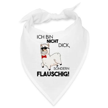 Alpaka - Ich bin nicht dick - Bandana - Weiß - Vorne