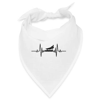 Turnen Bodenturnen Herzschlag Turnverein Turner - Bandana - Weiß - Vorne