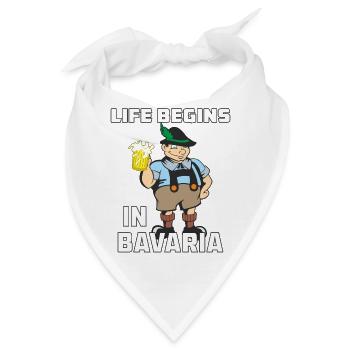 LIFE BEGINS IN BAVARIA - Bandana - Weiß - Vorne
