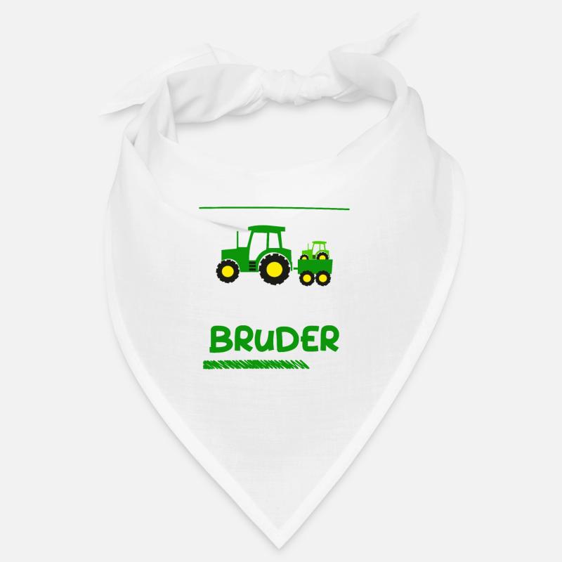 Einzelkind Großer Bruder Loading Traktor - Bandana - Weiß