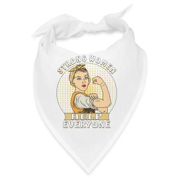 STRONG WOMEN HELP EVERYONE - Bandana - Weiß - Vorne