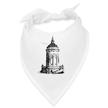 Mannheimer Wasserturm Mannheim - Bandana - Weiß - Vorne