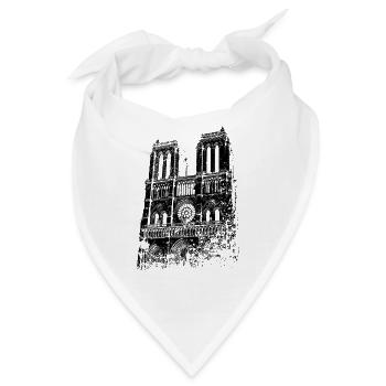 Notre Dame Paris Skyline Frankreich I Love Paris - Bandana - Weiß - Vorne