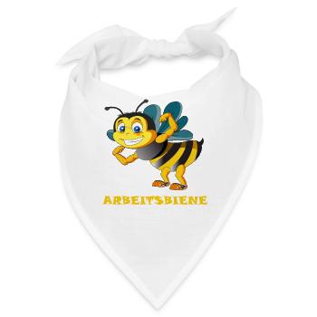 Arbeitsbiene Bienen fleißig Biene Bienenstock Wabe - Bandana - Weiß - Vorne