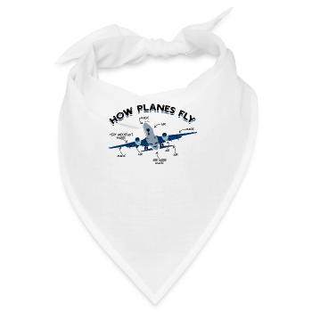 Wie Flugzeuge fliegen - Aviation Airline Airplane - Bandana - Weiß - Vorne