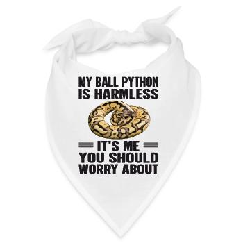 Es Ist Mir Sorgen - Ball Python Snake - Bandana - Weiß - Vorne