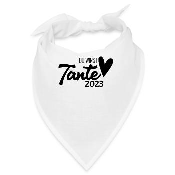 Tante 2023 - Werdende Tante - Tante werden - Bandana - Weiß - Vorne