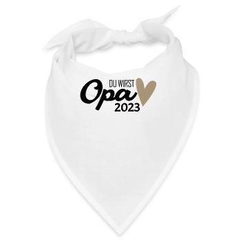 Opa 2023 - Opa werden - Bald Opa - Bandana - Weiß - Vorne