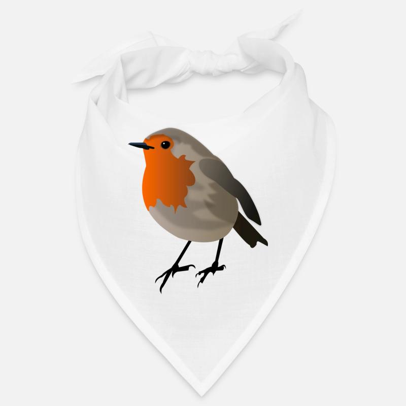 rouge-gorge - Bandana - blanc