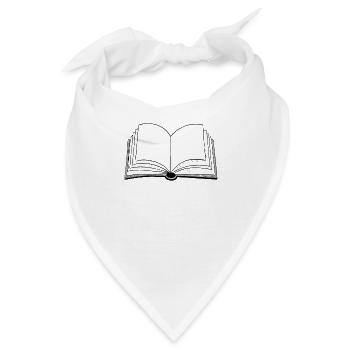 Bücher offenes Buch - Bandana - Weiß - Vorne