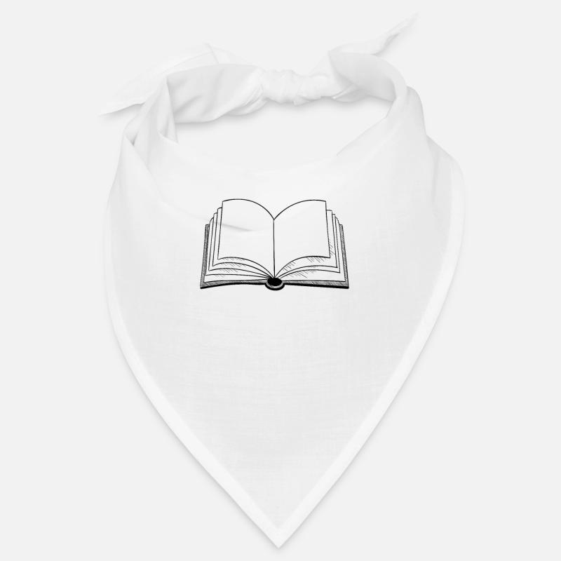 Bücher offenes Buch - Bandana - Weiß