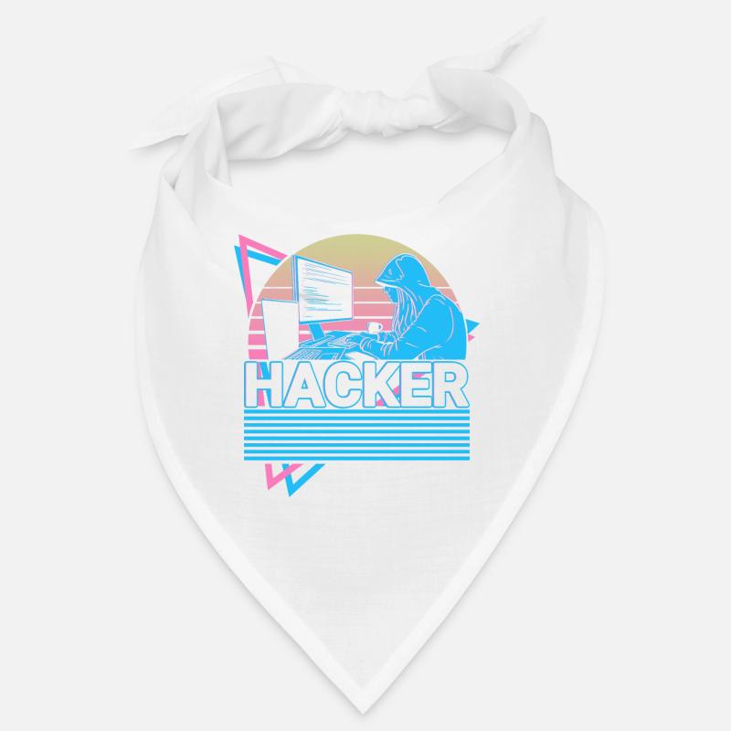 Hacker Coding Programmierer Vaporwave Ästhetisches Bandana