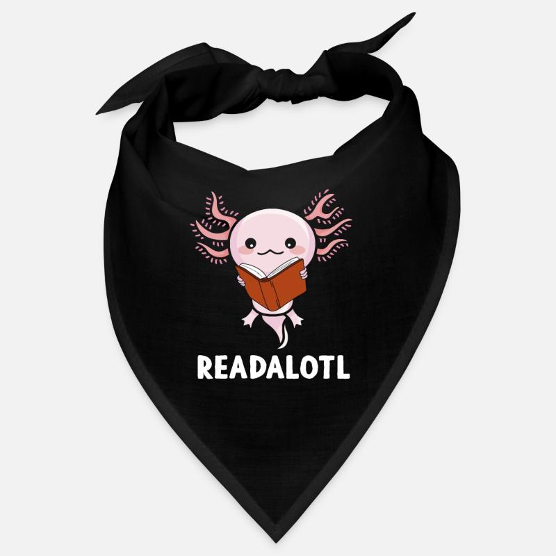 Readolotl Lesender Axolotl mit Buch Bandana