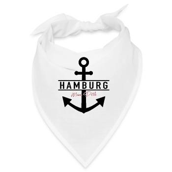 Hamburg - meine Perle - Bandana - Weiß - Vorne