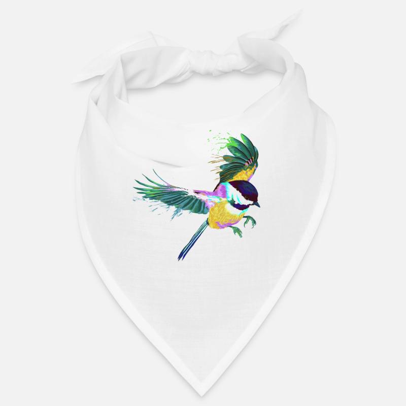 Bunter Splash Vogel Chickadee Bandana