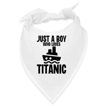Nur ein Junge, der Titanic liebt - Bandana - Weiß - Vorne
