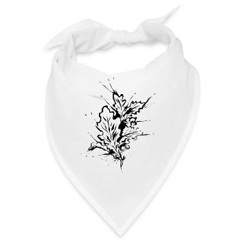 Eichen Eichenblatt - Bandana - Weiß - Vorne