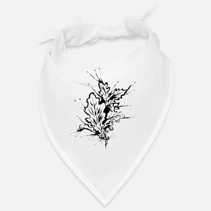 Eichen Eichenblatt - Bandana - Weiß