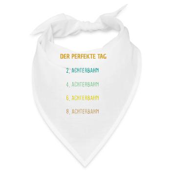 Achterbahn Freizeitpark Geschenk - Bandana - Weiß - Vorne