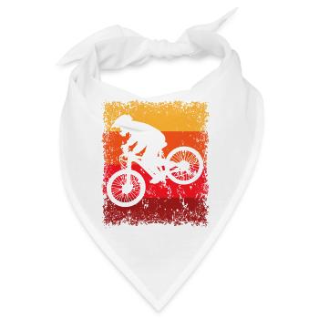 Downhill Fahrradfahrer Fahrradfahren Vintage - Bandana - Weiß - Vorne