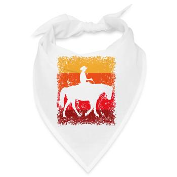 Cowboy Westernreiter Westernreiten Reitspor - Bandana - Weiß - Vorne
