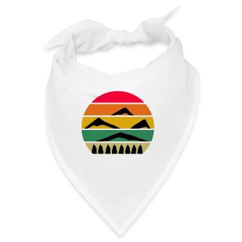 Berg Berge - Bandana - Weiß - Vorne