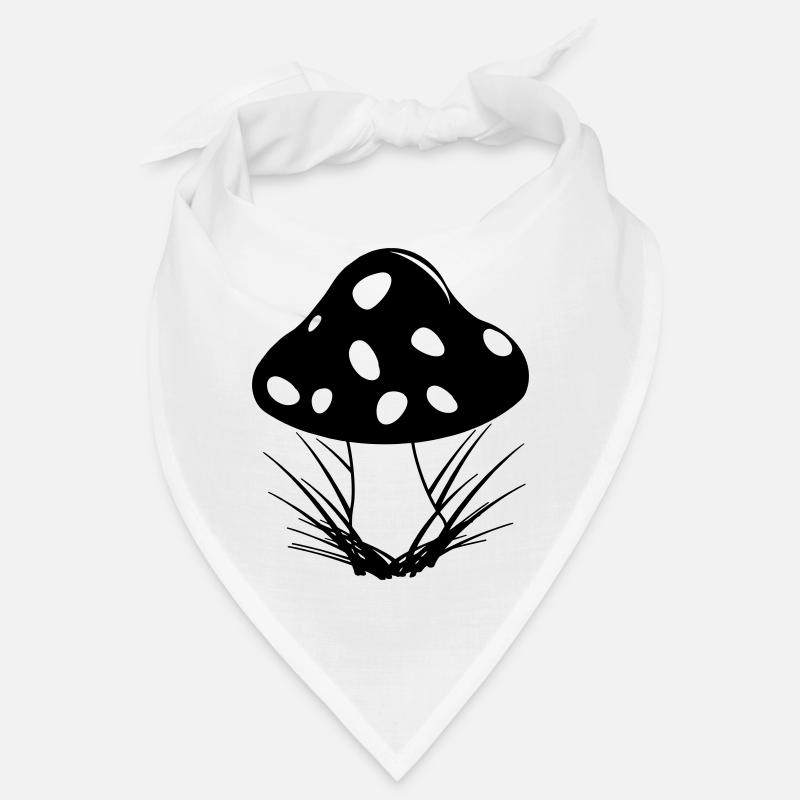 Champignon d’automne avec des points blancs Bandana