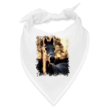 Pferd - Goldener Schimmel - Bandana - Weiß - Vorne