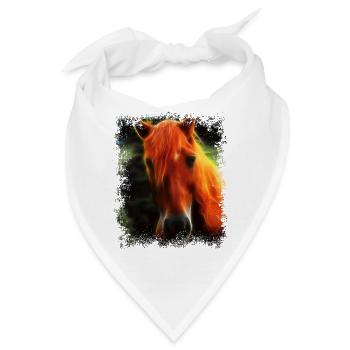 Pferd Wildpferd - Bandana - Weiß - Vorne