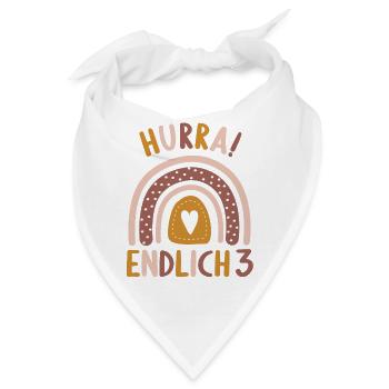 3 Jahre Geburtstagskind Regenbogen 3. Geburtstag - Bandana - Weiß - Vorne