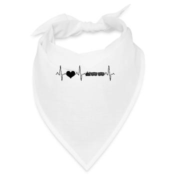 Zug Look Herzschlag - Bandana - Weiß - Vorne