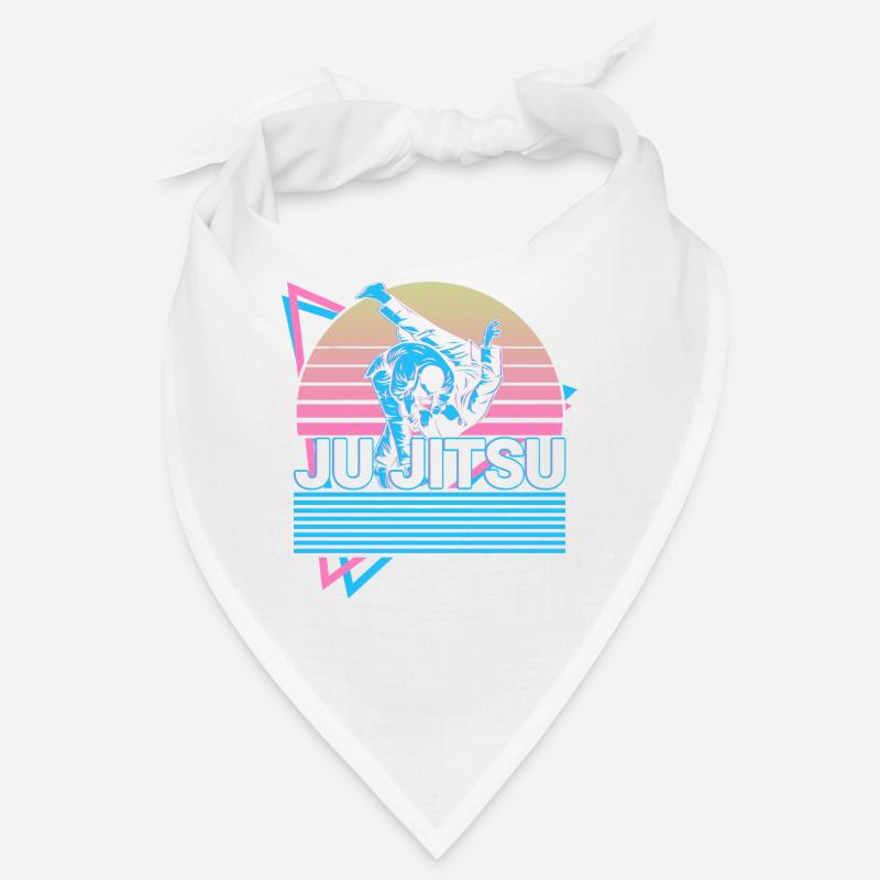 Ju Jitsu Cadeau Rétro - Bandana - blanc