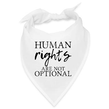 Human Rights Are Not Optional 7 - Bandana - Weiß - Vorne