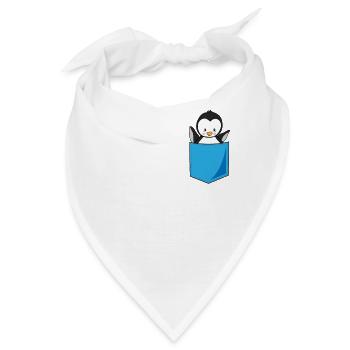 Pinguin Brusttasche Print Seevogel Geschenk - Bandana - Weiß - Vorne