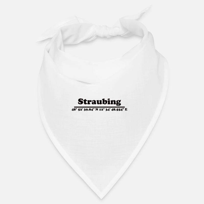 Straubing Koordinaten - Bandana - Weiß
