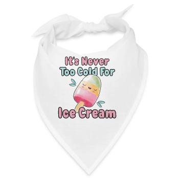 Eiscreme Eis Gelato Eistüte Sommer Eis Am Stiel - Bandana - Weiß - Vorne