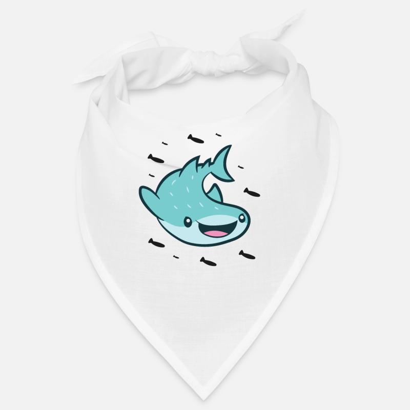 Requin baleine avec banc de poisson Drôle de requin baleine Bandana